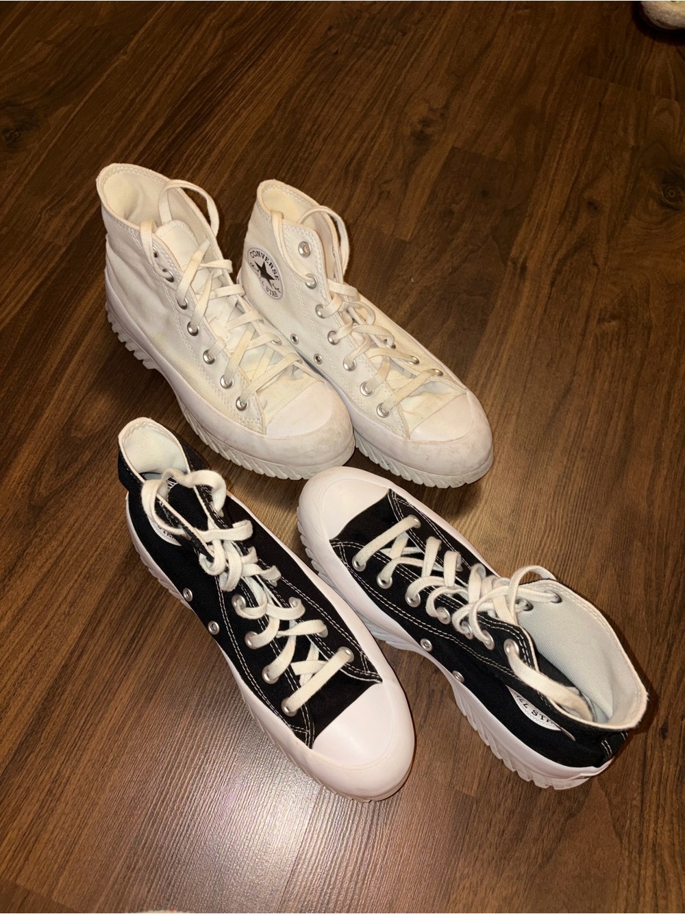 Converse Platform High Top Sneakers - Black & White - Picture 2 of 4